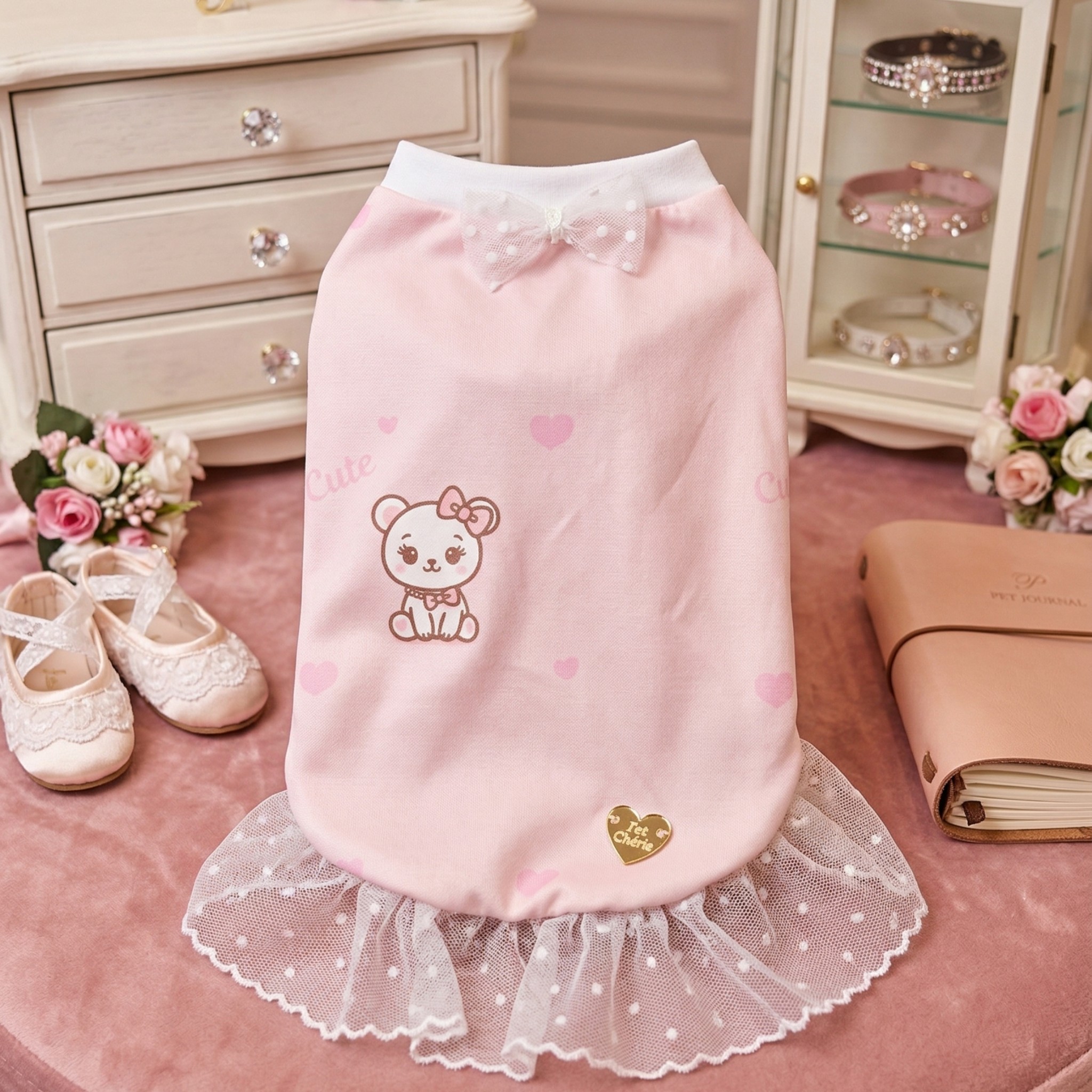 Cute Blushing T-Shirt per Cani - Jersey Impermeabile e Anti-UV Primavera Estate
